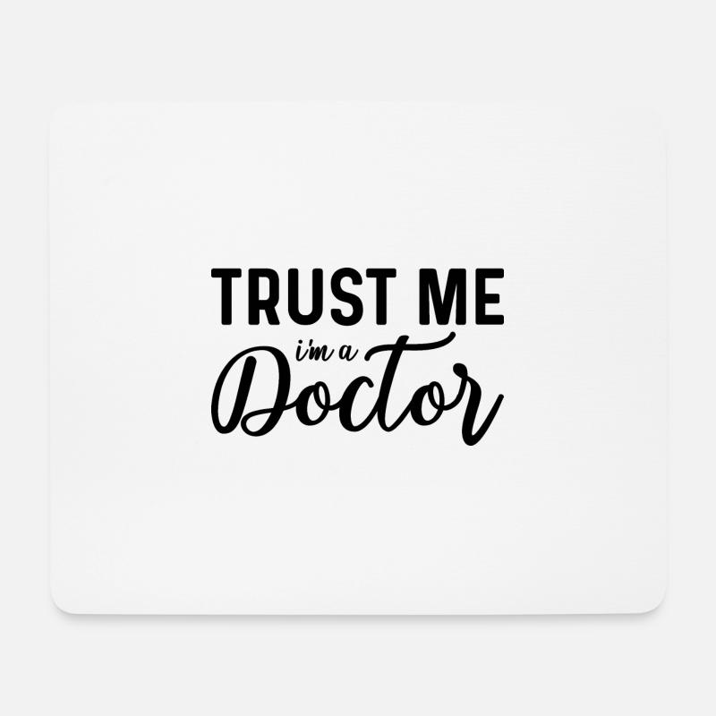 Arzt Ärzte Ärztin Spruch Arbeit Medizinstudent - Mousepad (Querformat) - Weiß