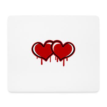 herzen symbol - Mousepad (Querformat) - Weiß - Vorne