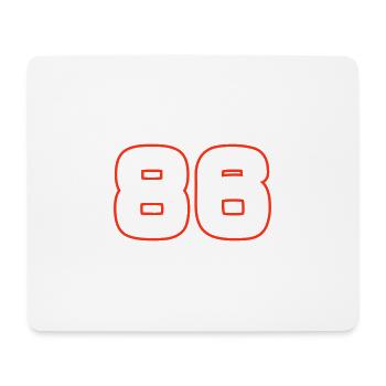 86 number symbol - Mouse Pad (horizontal) - white - Front