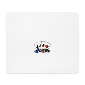 Aller sous le Gun Gambler Poker Gambling Poker - Tapis de souris (format paysage) - blanc - Devant