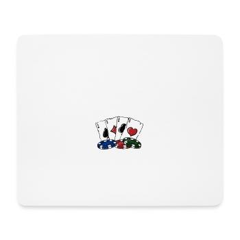 Catch Up and Double Up Gambler Poker Gambling - Mousepad (Querformat) - Weiß - Vorne