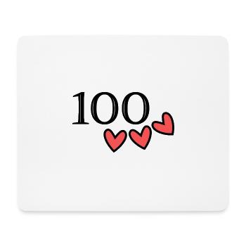100 ANS. 100e ANNIVERSAIRE. ANNIVERSAIRE 100 ANS. - Tapis de souris (format paysage) - blanc - Devant