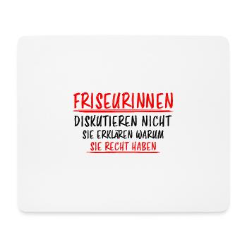 Friseurin Beruf Friseur Lustiger Spruch Geschenk - Mousepad (Querformat) - Weiß - Vorne