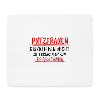 Putzfrau Haushalt Spruch Reinigungskraft Geschenk - Mousepad (Querformat) - Weiß - Vorne