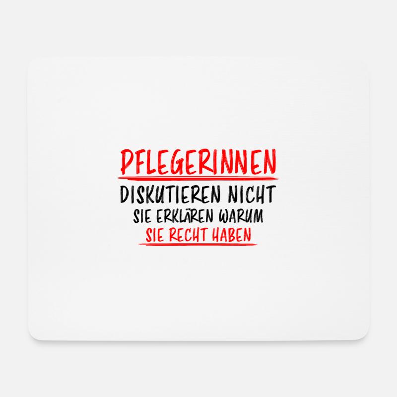 Pflegerin Lustiger Spruch Pflegekraft Job Geschenk - Mousepad (Querformat) - Weiß