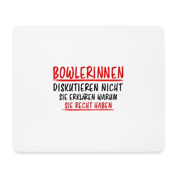 Bowlerin Bowling Spruch Lustiges Bowlerin Geschenk - Mousepad (Querformat) - Weiß - Vorne