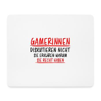 Gamerin Videospiel Gamepad Lustige Spruch Geschenk - Mousepad (Querformat) - Weiß - Vorne