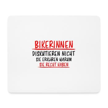 Bikerin Lustiger Spruch Bike Fun Sprüche Geschenk - Mousepad (Querformat) - Weiß - Vorne