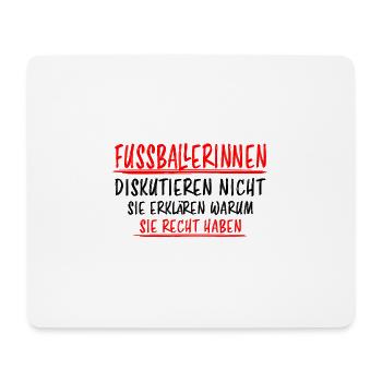 Fußballerin Spruch Sport Lustiger Fußball Geschenk - Mousepad (Querformat) - Weiß - Vorne