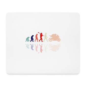 Motorcycle Evolution Vintage Shadow Biker - Mousepad (Querformat) - Weiß - Vorne