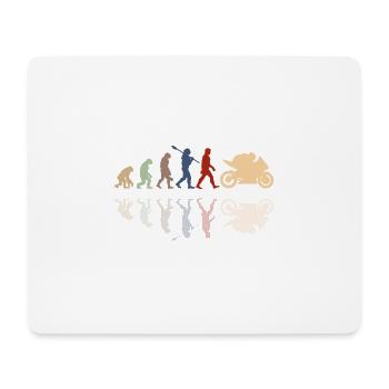 Motorcycle Evolution Vintage Shadow Biker - Mousepad (Querformat) - Weiß - Vorne
