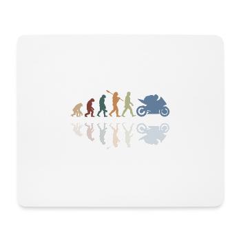 Motorcycle Evolution Vintage Shadow Biker - Mousepad (Querformat) - Weiß - Vorne