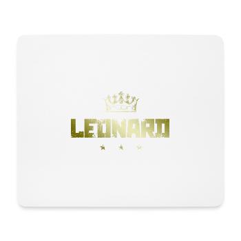 Leonard - Mousepad (Querformat) - Weiß - Vorne