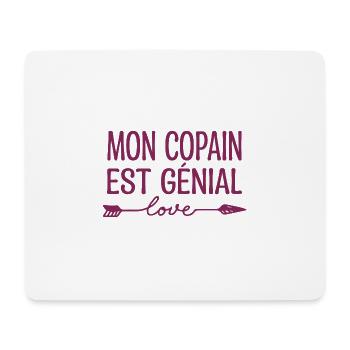 Mon Copain est génial, cadeau copain.cadeau copine - Tapis de souris (format paysage) - blanc - Devant
