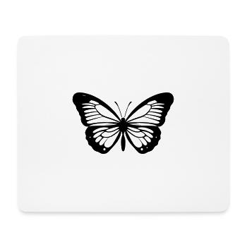 Papillon - Tapis de souris (format paysage) - blanc - Devant
