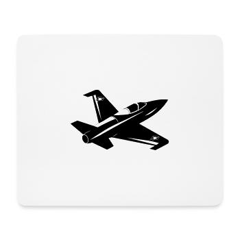 Fighter jet - Mouse Pad (horizontal) - white - Front