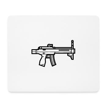Mitraillette - Tapis de souris (format paysage) - blanc - Devant