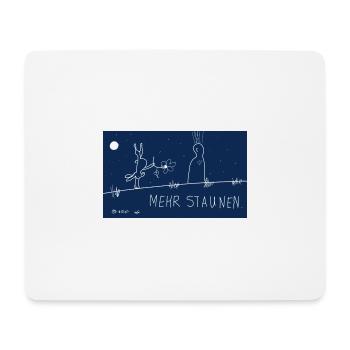 Mehr Staunen. - Mousepad (Querformat) - Weiß - Vorne