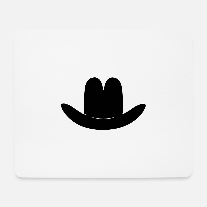 Hut - Mousepad (Querformat) - Weiß