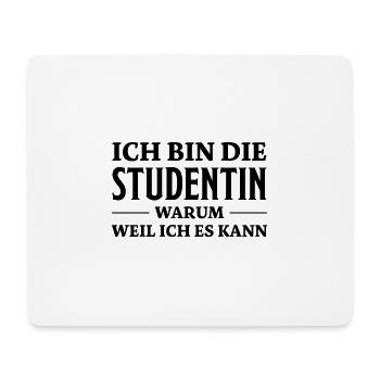 Studentin Spruch Universität Studentin Geschenk - Mousepad (Querformat) - Weiß - Vorne