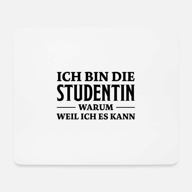 Studentin Spruch Universität Studentin Geschenk - Mousepad (Querformat) - Weiß