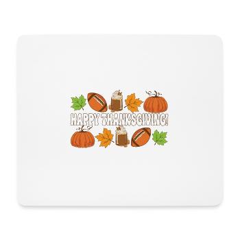 Happy Thanksgiving Tis The Season Football - Mousepad (Querformat) - Weiß - Vorne