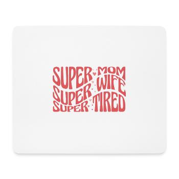 Super Maman Objectifs Vie Mère - Tapis de souris (format paysage) - blanc - Devant