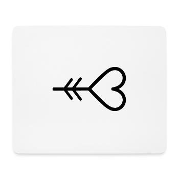Herz-Pfeil - Mousepad (Querformat) - Weiß - Vorne