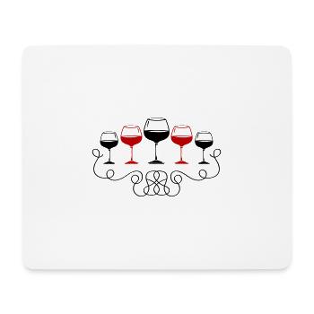 Wine Red Wine Glass Icon - Mouse Pad (horizontal) - white - Front