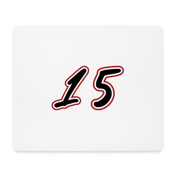 15 Symbole numérique - Tapis de souris (format paysage) - blanc - Devant