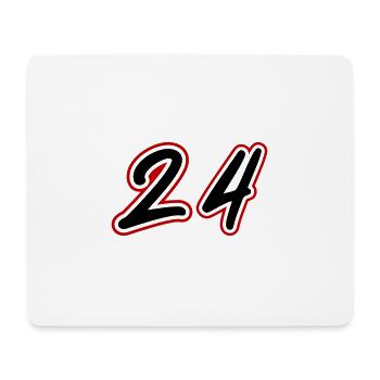 24 Symbole numérique - Tapis de souris (format paysage) - blanc - Devant