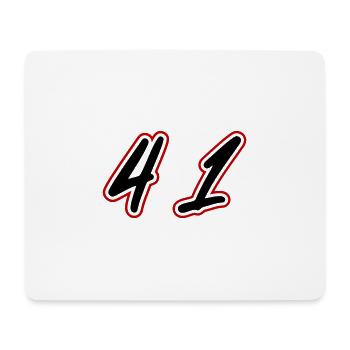 41 Zahl symbol - Mousepad (Querformat) - Weiß - Vorne