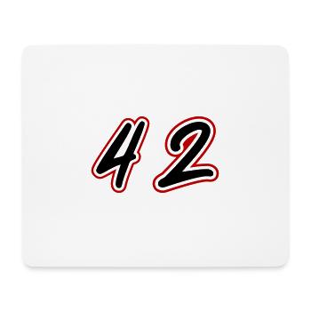 42 Symbole numérique - Tapis de souris (format paysage) - blanc - Devant