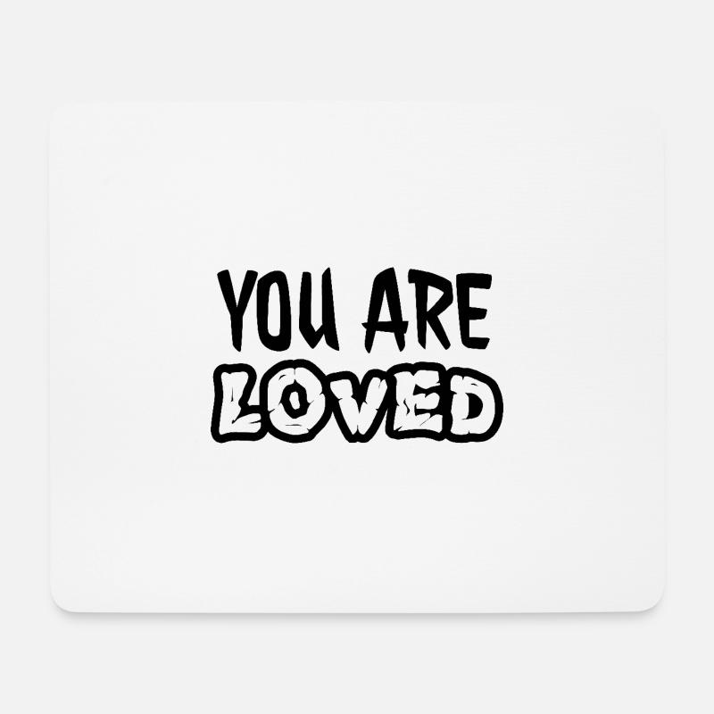 You are loved - Mousepad (Querformat) - Weiß