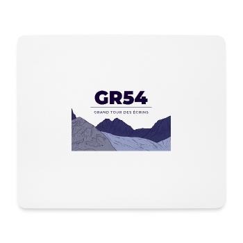 GR54 - Grand Tour des Écrins - Mouse Pad (horizontal) - white - Front