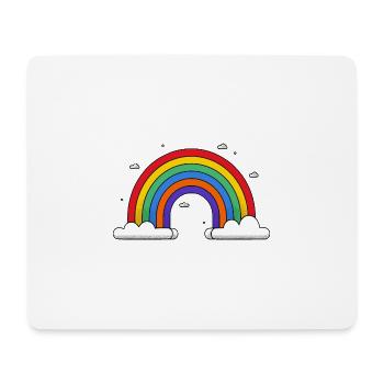 Rainbow on clouds - Mouse Pad (horizontal) - white - Front