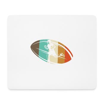 Retro Rugby Vintage Rugby Fan Rugby Player Rugby - Mouse Pad (horizontal) - white - Front
