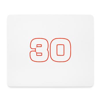 Symbole de 30 chiffres - Tapis de souris (format paysage) - blanc - Devant