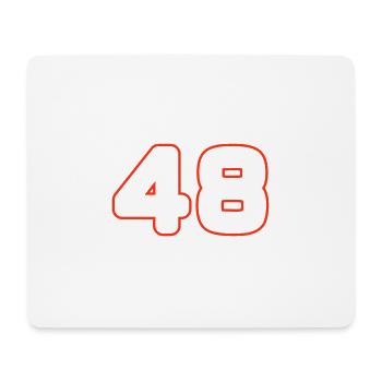 Symbole numérique 48 - Tapis de souris (format paysage) - blanc - Devant