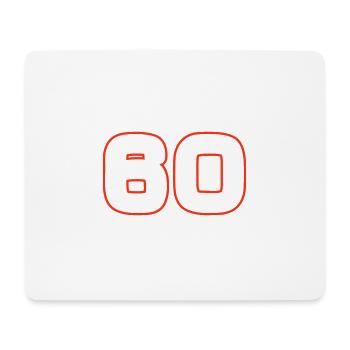 60 number symbol - Mouse Pad (horizontal) - white - Front