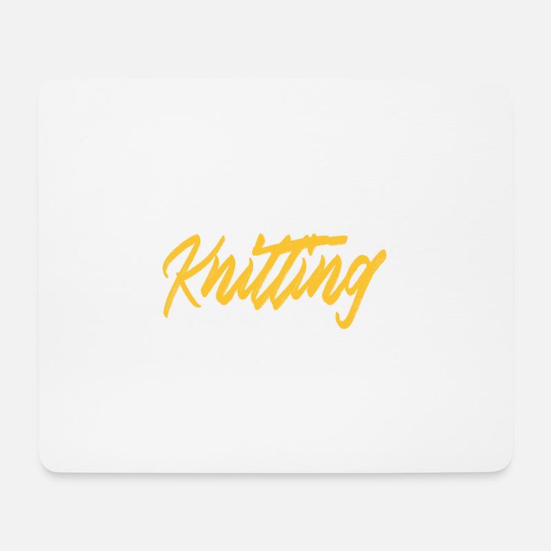 I Just Love Knitting Okay? Awesome Funny Present - Mousepad (Querformat) - Weiß