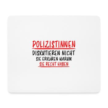 Polizistin Lustige Spruch Polizei Sprüche Geschenk - Mousepad (Querformat) - Weiß - Vorne
