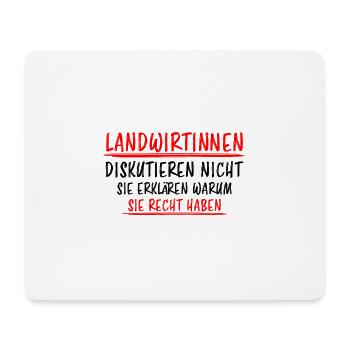 Landwirtin Beruf Lustiger Spruch Traktor Geschenk - Mousepad (Querformat) - Weiß - Vorne