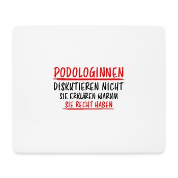 Podologin Lustige Spruch Fuß Nagelstudio Geschenk - Mousepad (Querformat) - Weiß - Vorne