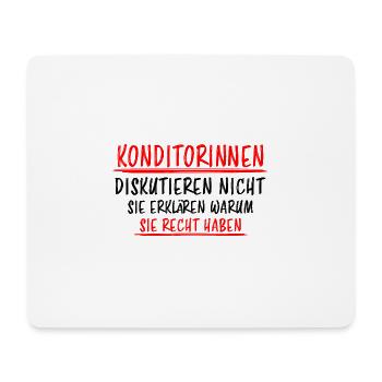 Konditorin Lustiger Spruch Torten Backen Geschenk - Mousepad (Querformat) - Weiß - Vorne