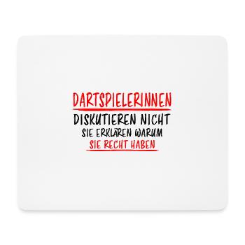 Dartspielerin Witz Spruch Darts Dartpfeil Geschenk - Mousepad (Querformat) - Weiß - Vorne