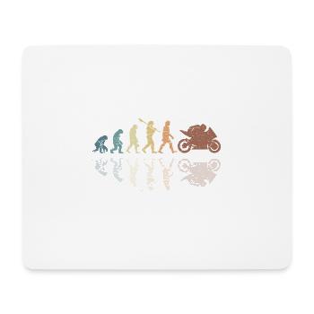 Motorcycle Evolution Vintage Shadow Biker - Mousepad (Querformat) - Weiß - Vorne