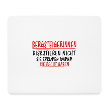 Bergsteigerin Wandern Fun Lustiger Spruch Geschenk - Mousepad (Querformat) - Weiß - Vorne