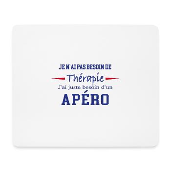 Thérapie apéro - Tapis de souris (format paysage) - blanc - Devant