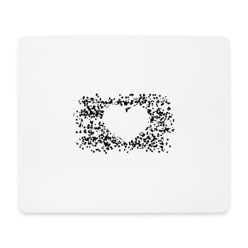herz muster punkte liebe form - Mousepad (Querformat) - Weiß - Vorne